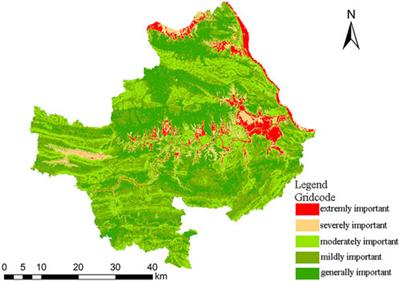 The construction of an ecological security pattern based on the comprehensive evaluation of the importance of ecosystem service and ecological sensitivity: a case of Yangxin County, Hubei Province